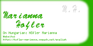 marianna hofler business card